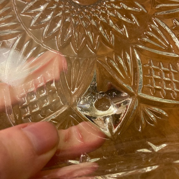 Parisi Cut Glass Tray, Footed and Handled Dish - Deep Base for Food and Display - Picture 11 of 14